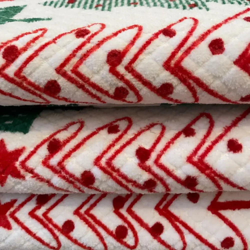 Caro Home Christmas Tree & Snowflakes Bath Towels Set of 2 Holiday Bath New